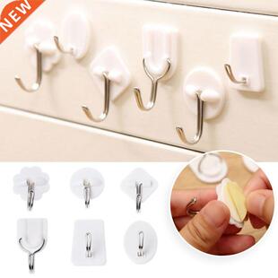New 10 Pcs Set Kitchen Bathroom Plastic Adhesive Hook Wall S