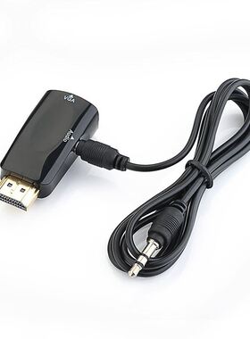 HDMI-Compatible to VGA Adapter Converter with Audio Cable 10