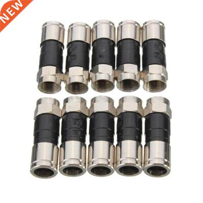 10x RG6 F-type compression seal alignment plug connectors fo