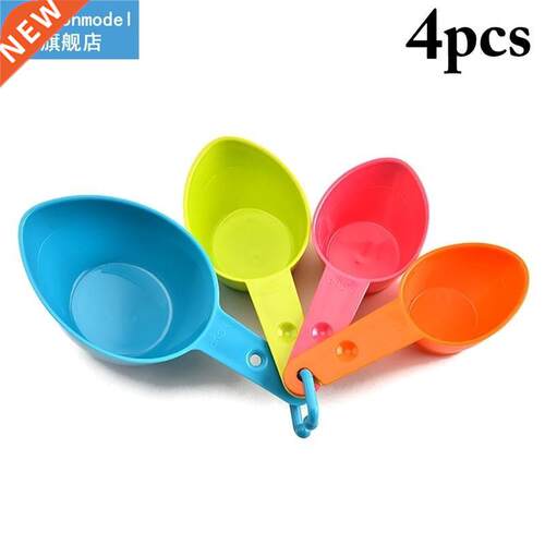4Pcs/Set Plastic Measuring Spoon Set Scale Plastic Measure C