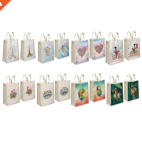 2PCS  Diamond Painting Shopping Bags Mosaic Drill Eco-fri