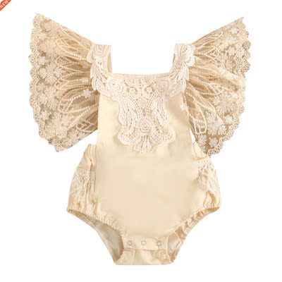0-24M 2 Colors Princess Baby Girls Cute Rompers Ruffles Lace
