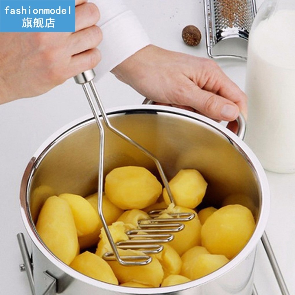 Stainless Steel Wave Shape Potato Masher Cutter Tool Kitchen