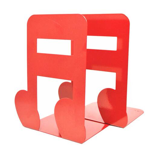 1pair Shelf School Musical Note Metal Bookend Home Decor Sta