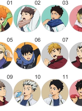Haikyuu!! Cosplay Badges Hinata Shoyo Brooch Pins Anime Voll
