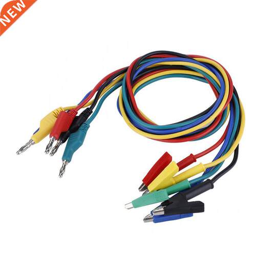 5pcs P1037 High Voltage 1M 4mm Banana Plug to Clip Cable Tes