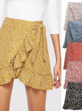 Woman skirts harajuku 2021 outfit with short skirt tall wais