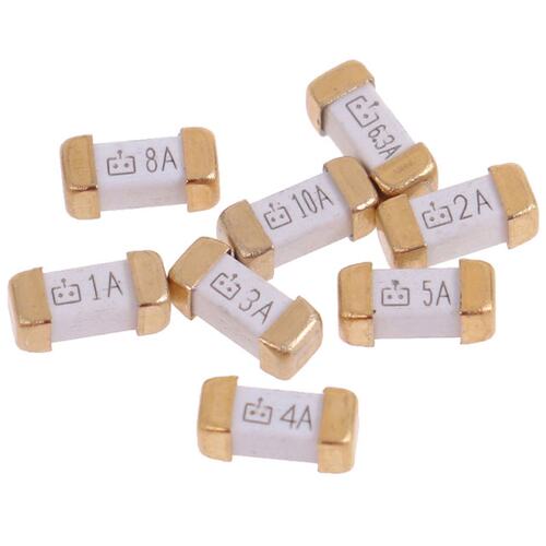 10 Pcs/lot Gold Foot 1808 125V SMD Fast Blow Fuse 0.5A 0.75A