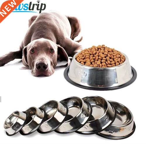 6 Size Stainless Steel Dog Bowl For Dish Water Dog Food Bowl