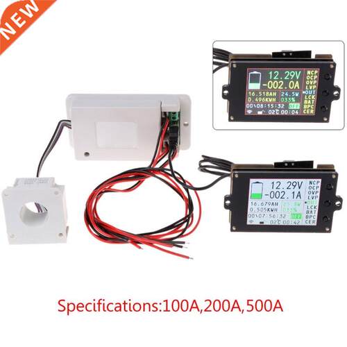 DC 500V 100A 200A 500A Wireless Voltmeter Ammeter Coulometer