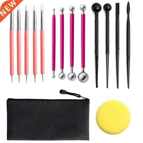 14Pcs Polymer Clay Tools and Supplies Pink Carving Tool Set