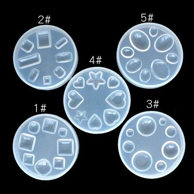 1pc Resin Silicone Geometry Love Pendant Craft Transparent U