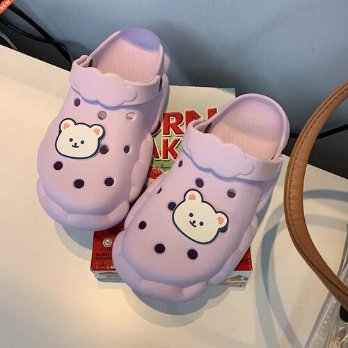 Apanzu Clogs For Women Cartoon bear Pattern Casual Women Gar