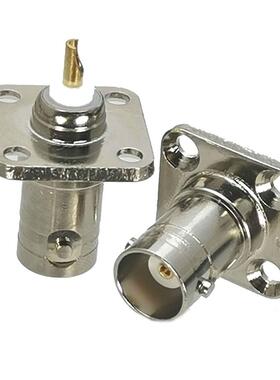 1Pcs Connector BNC Female jack 4-holes Flange Solder Panel M