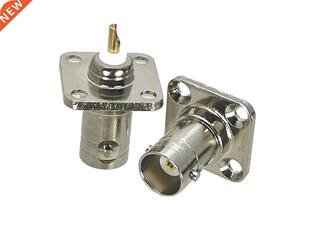 1Pcs Connector BNC Female jack 4-holes Flange Solder Panel M