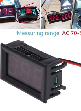 AC 70-500V Dgtal Voltmeter 0.56 nch Red LED 2 Wre Volt V