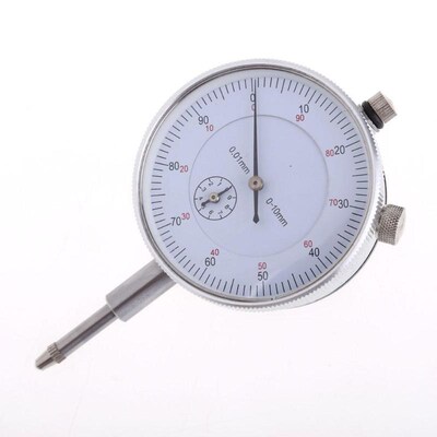 Dial Indicator Gauge 0-10/0.01mm Meter Precise 0.01mm Resolu