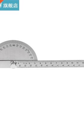 1Pc 0-180 Angle Ruler Round Head Rotary Protractor Adjustabl