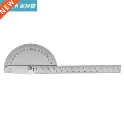 1Pc 0-180 Angle Ruler Round Head Rotary Protractor Adjustabl