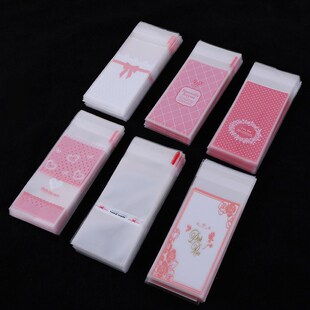 100Pcs/lot Mini plastic cookie packaging 5x10cm cupcake wrap