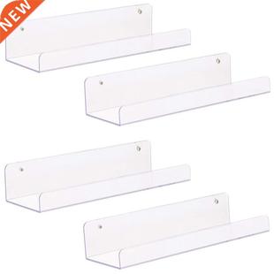 Floating Shelves Wall Mounted Set of 4, 15 Inch Bookshelf Cl
