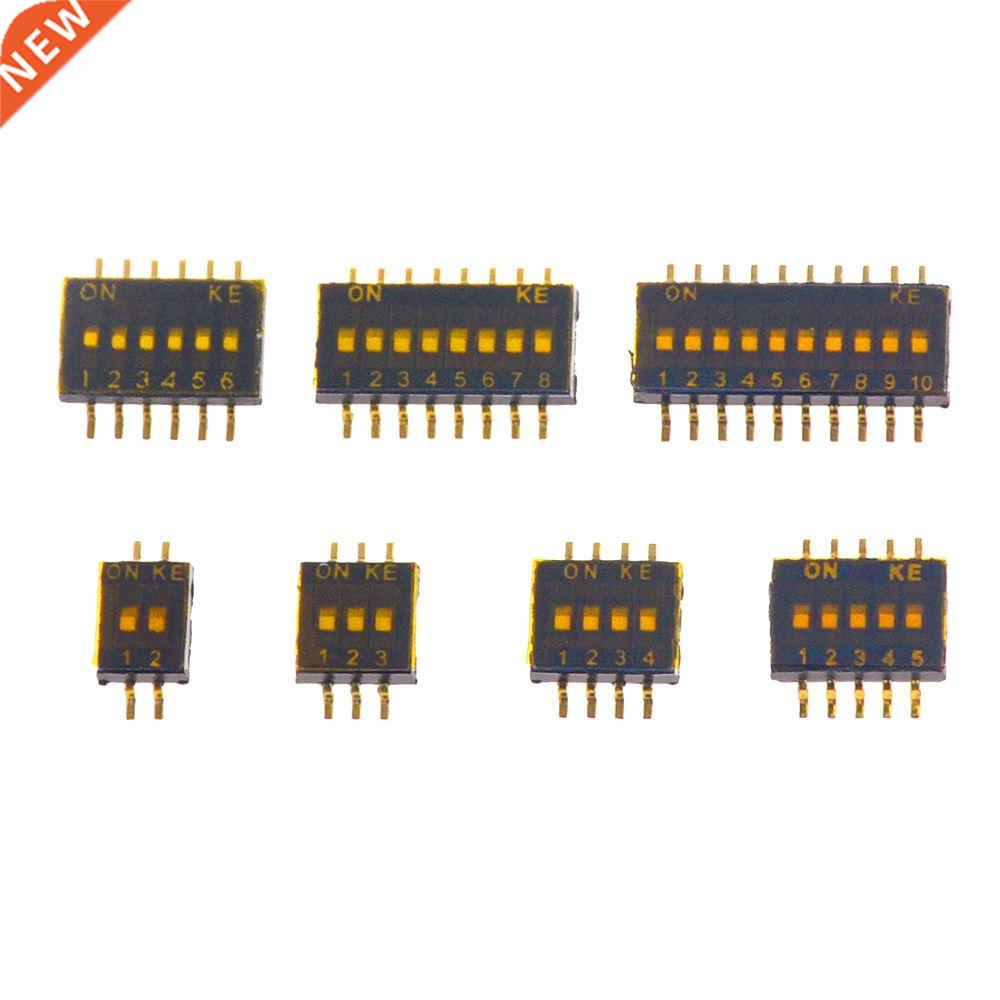5PCS 2P-10P Slide Type SMT SMD Dip Switch 1.27 mm Pitch 2 Ro