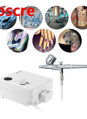 Spray Gun Dual Action Airbrush Mini Air Compressor Set Air B
