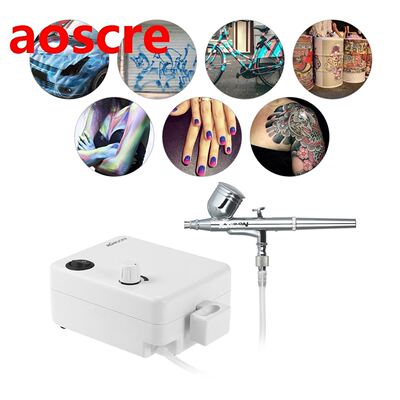 Spray Gun Dual Action Airbrush Mini Air Compressor Set Air B