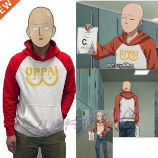 New Anime One Punch Man Saitama Oppai Hoodie Pullover Sweats