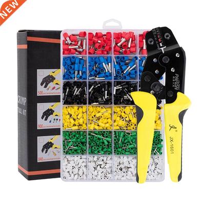 Portable Wire Terminals Crimping Tool Kit Insulated Ratcheti