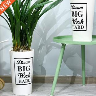 Plant Pot Cover Indoor Plastic Rattan Flower Cover Round Mo