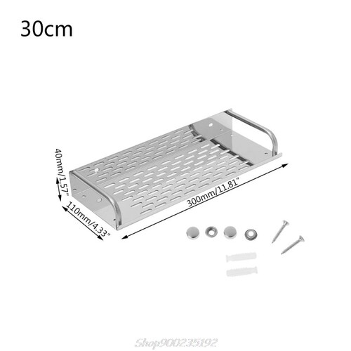 Stainless Steel Kitchen Bathroom Shelf Wall-mounted Storage