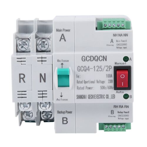 Dual-Power Automatic Transfer Switch 2P 100A Household 35mm