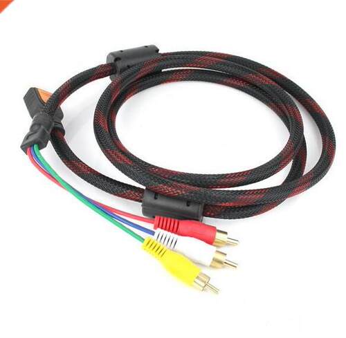 1.5M HDMI Male to  RCA(Red+Yellow+White) Video Audio AV Cab