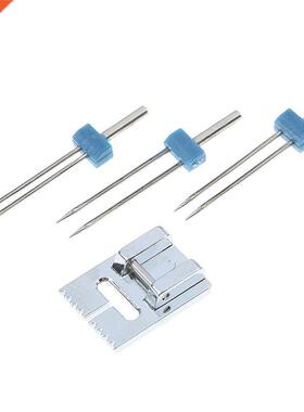 1 jeu de rainures Pintuck pied-de-biche + 3 tailles Double D