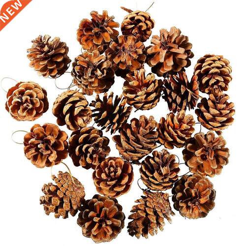 50pcs Chrstmas Pne Cones Bauble Xmas Tree Pendants Festva