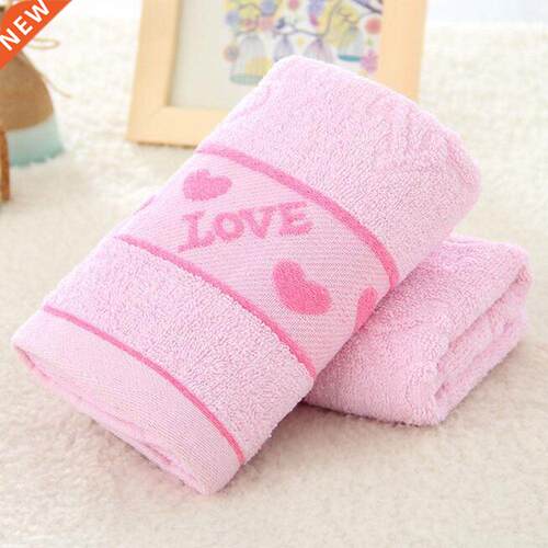 Towel 1Pcs Fce Towel Cotton Blends Solid Color Love Pttern