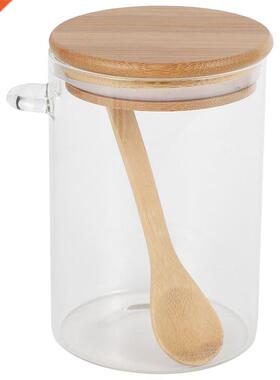 Food Storage Glass Jar Clear Sealed Canister Container with