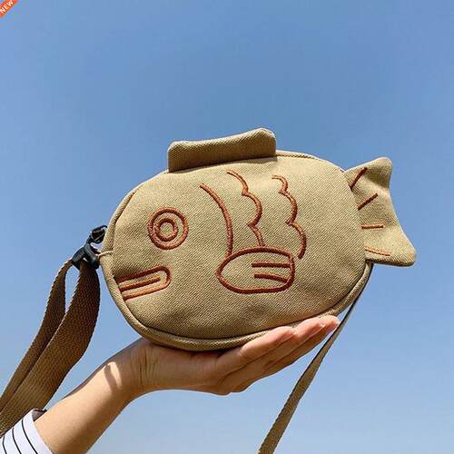 Cute Messenger Bag Embroidery Fish Shape Torebka Listonoszk