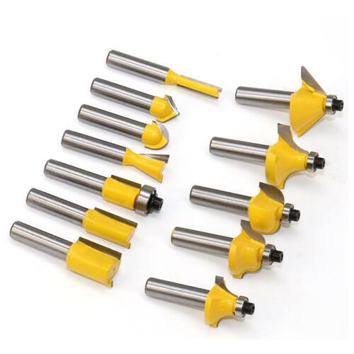 12pcs Milling Cutter Router Bit Set 8mm Shank Mill Woodworki