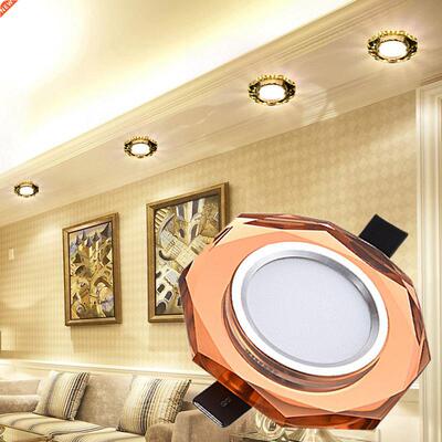 LAIMAIK Crystal Ceiling Light 3W AC90-260V European LED Crys