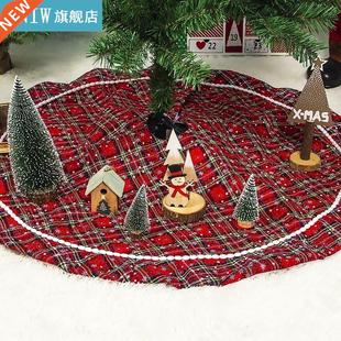Christmas Tree Round Floor Mat Snowflake Design Carpet Chris