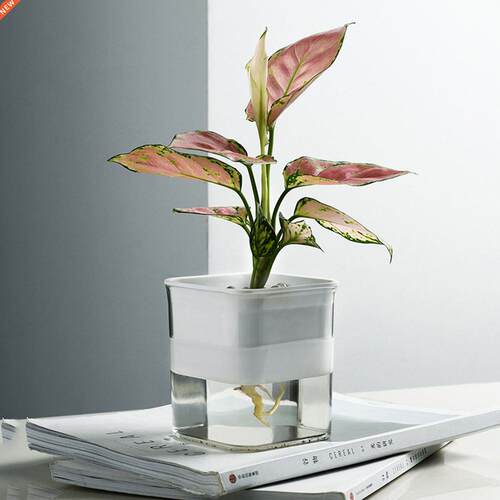 Small Planter Pot With Water Tank Self Watering Plastic Squa