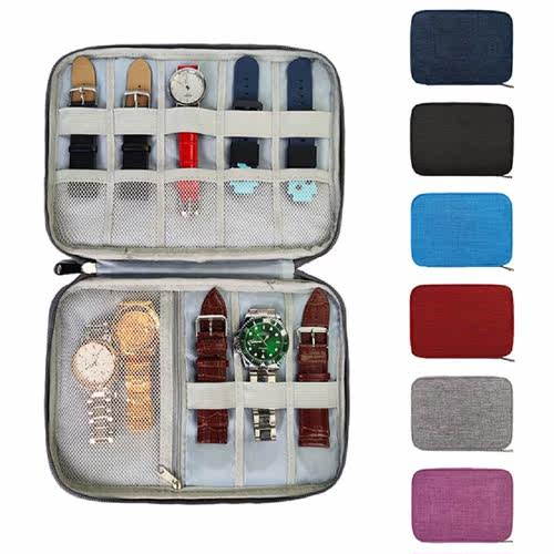 Versatile Portable Watch Strap Organizer Case Data Cable Mul