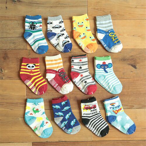 12 Pair Children's Middle Tube Socks Spring Summer Thin