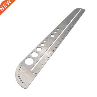 Multifunction Ruler Stainless Steel Compasses Protractor Hex