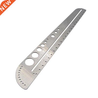 Multifunction Ruler Stainless Steel Compasses Protractor Hex