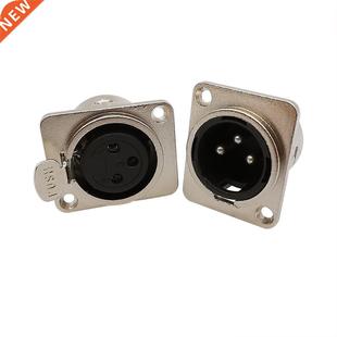 Mount XLR Housing Panel Pin Socket Metal Female Chass Male