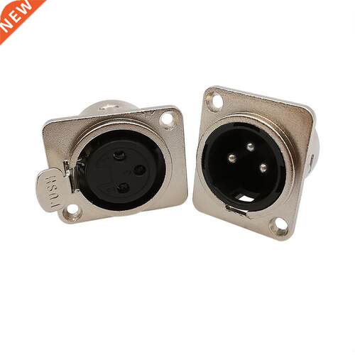 Metal Housing  Pin XLR Male Female Socket Panel Mount Chass