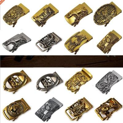 new Antique automatic buckle men's belt head retro alloy